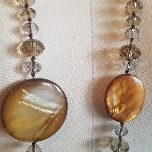 Vintage-Inspired Warm Tones Beaded Necklace and Earring Set - Picture 3 of 7